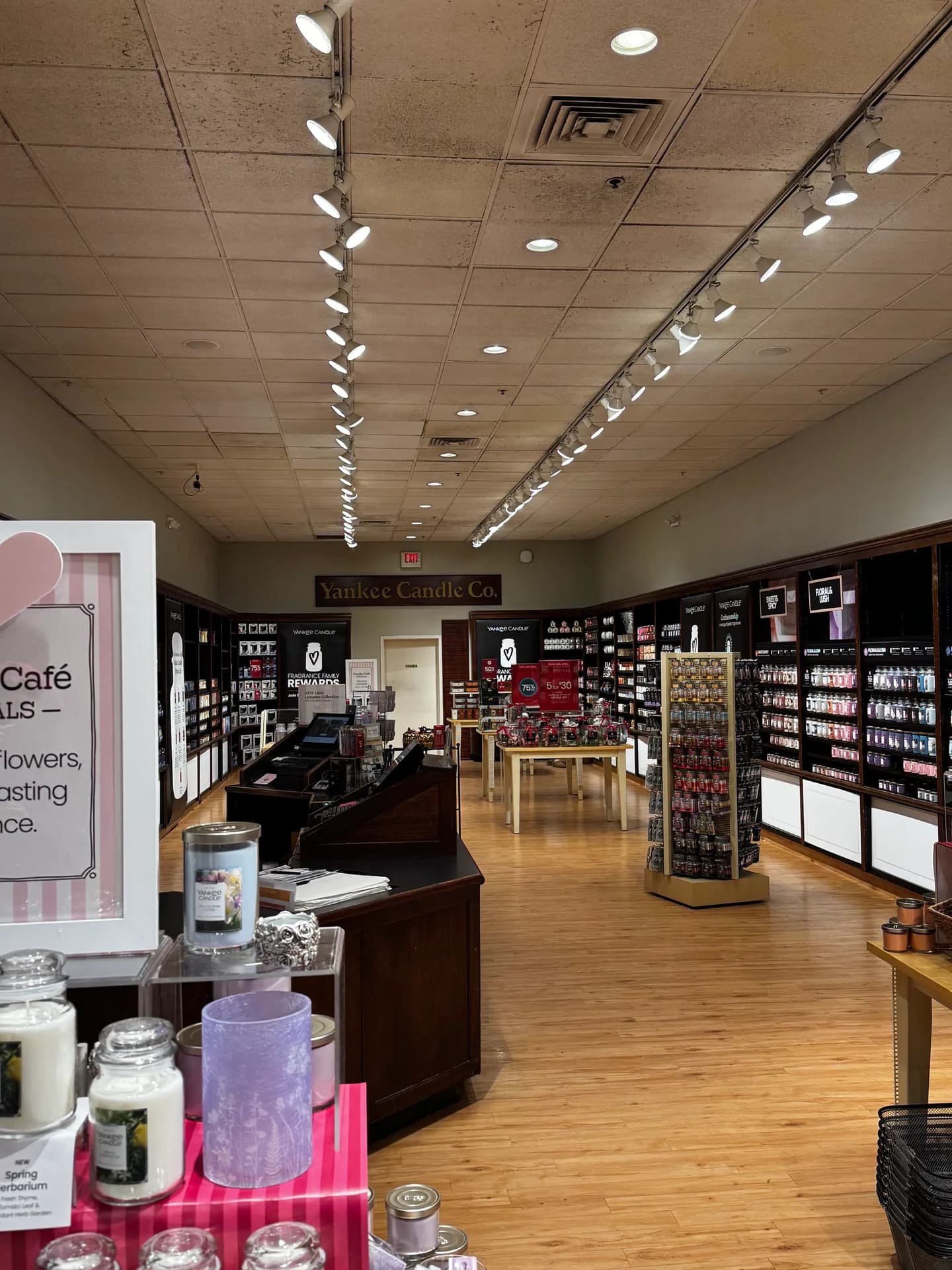 Retail candle shop before styling